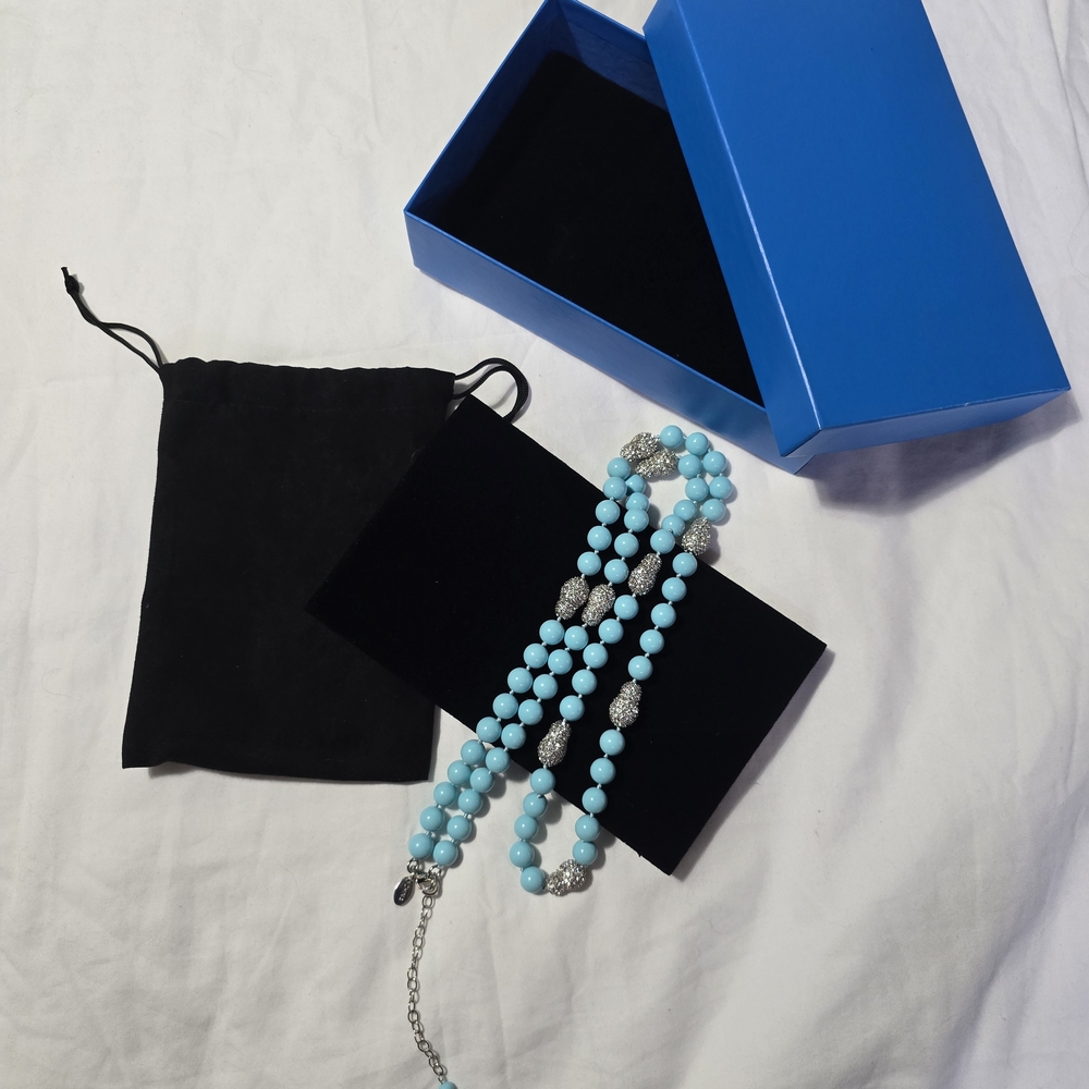 Real Collectibles by Adrienne Turquoise and Silver Necklace